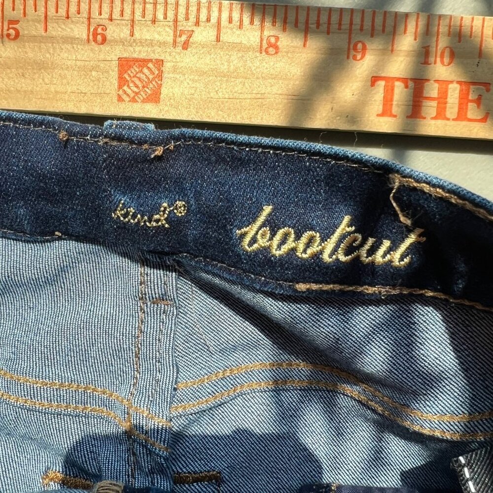 7 For All Mankind Jeans Size 28 Bootcut Straight Stretch Denim Dark Wash - Picture 3 of 6